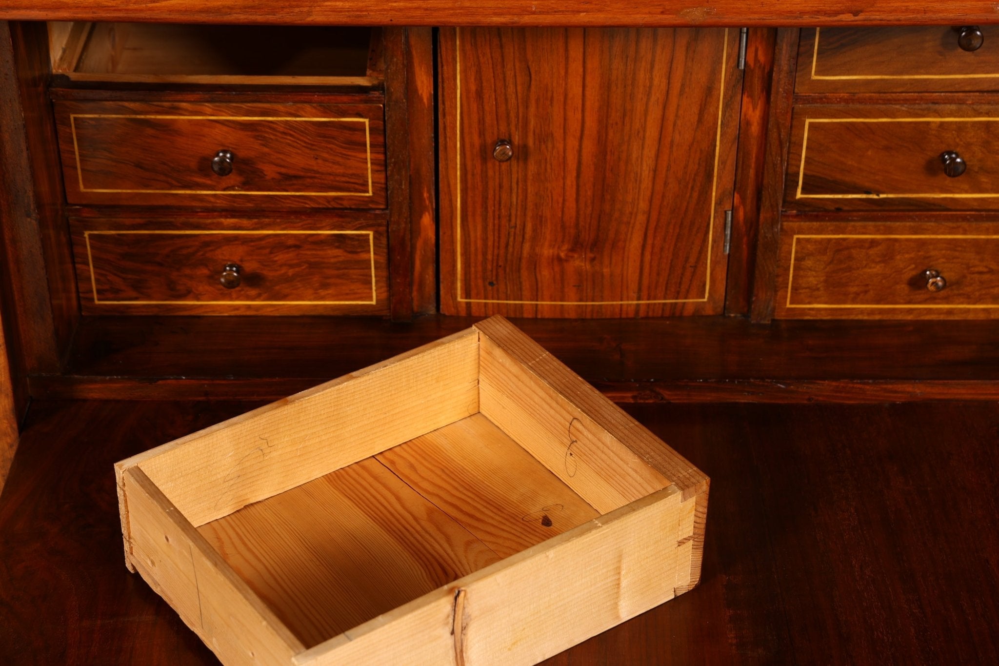 Stilvoller Gründerzeit Sekretär Vertiko Highboard Louis Philippe Kommode um 1880