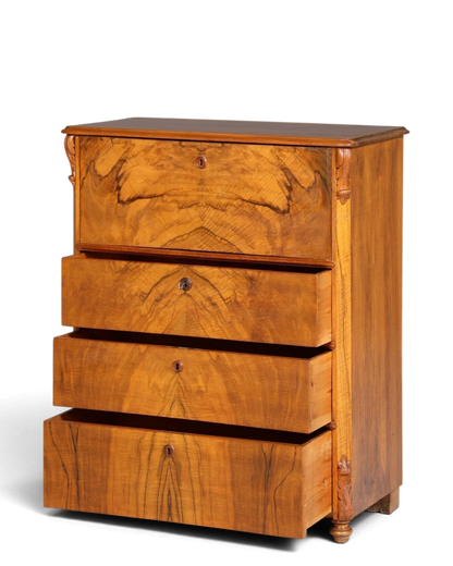 Stilvoller Louis Philippe Sekretär Biedermeier Vertiko Jugendstil Antik Kommode um 1880 Schreibkommode