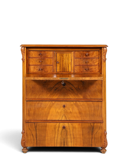 Stilvoller Louis Philippe Sekretär Biedermeier Vertiko Jugendstil Antik Kommode um 1880 Schreibkommode