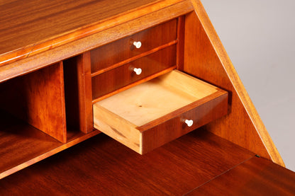 Stilvoller Mid Century Sekretär Vintage Büro Schrank Retro Kommode Office Secretary 60s