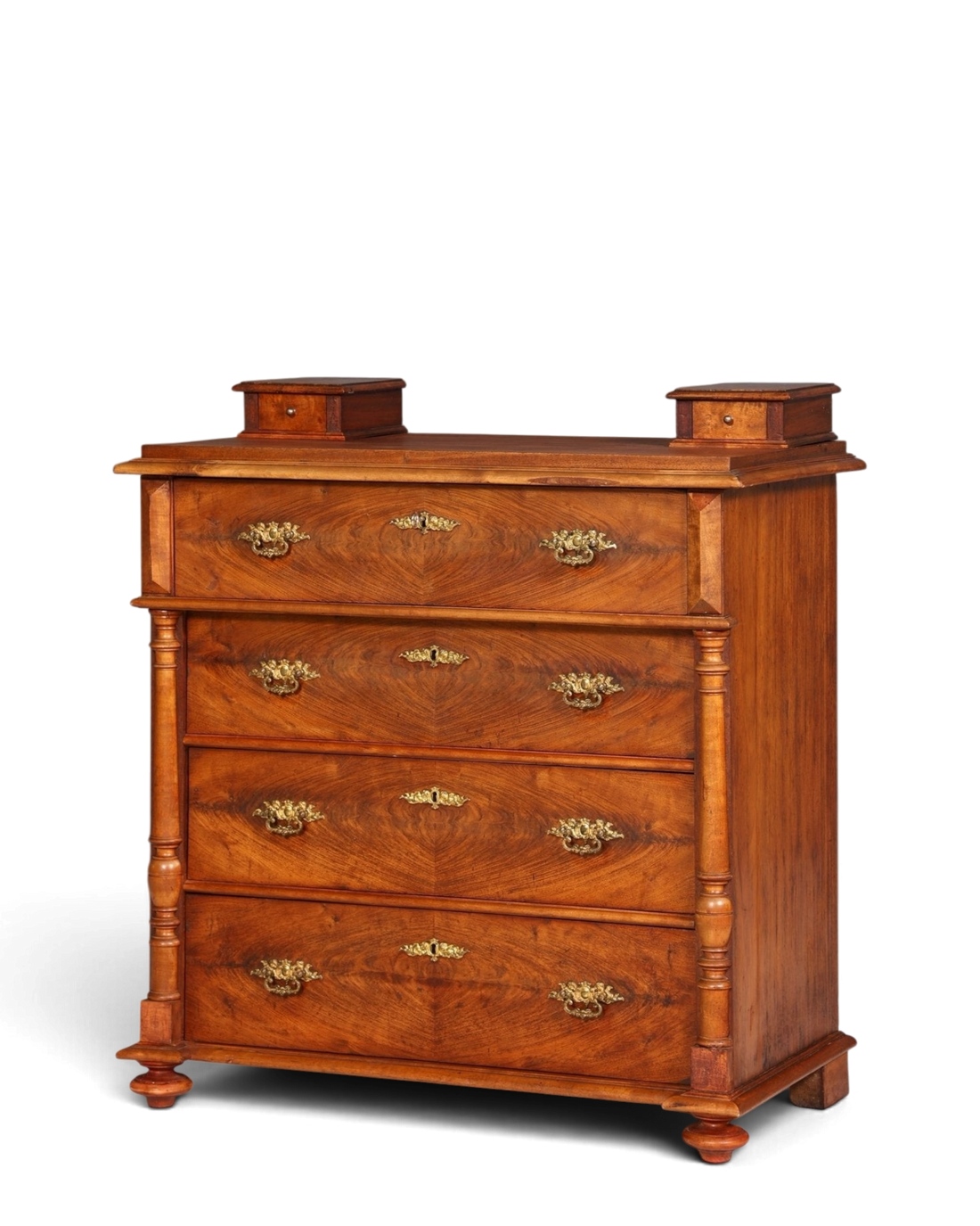Wunderschöne Gründerzeit Kommode Louis Philippe Vertiko Nussbaum Sideboard um 1880