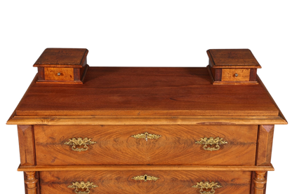 Wunderschöne Gründerzeit Kommode Louis Philippe Vertiko Nussbaum Sideboard um 1880