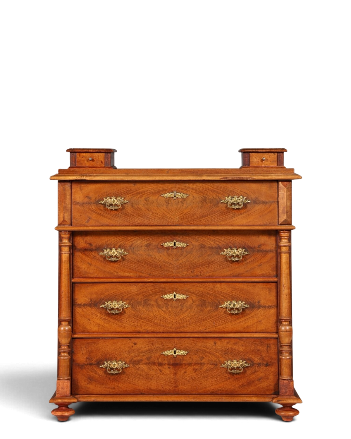 Wunderschöne Gründerzeit Kommode Louis Philippe Vertiko Nussbaum Sideboard um 1880