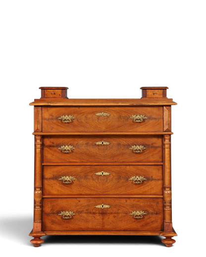 Wunderschöne Gründerzeit Kommode Louis Philippe Vertiko Nussbaum Sideboard um 1880